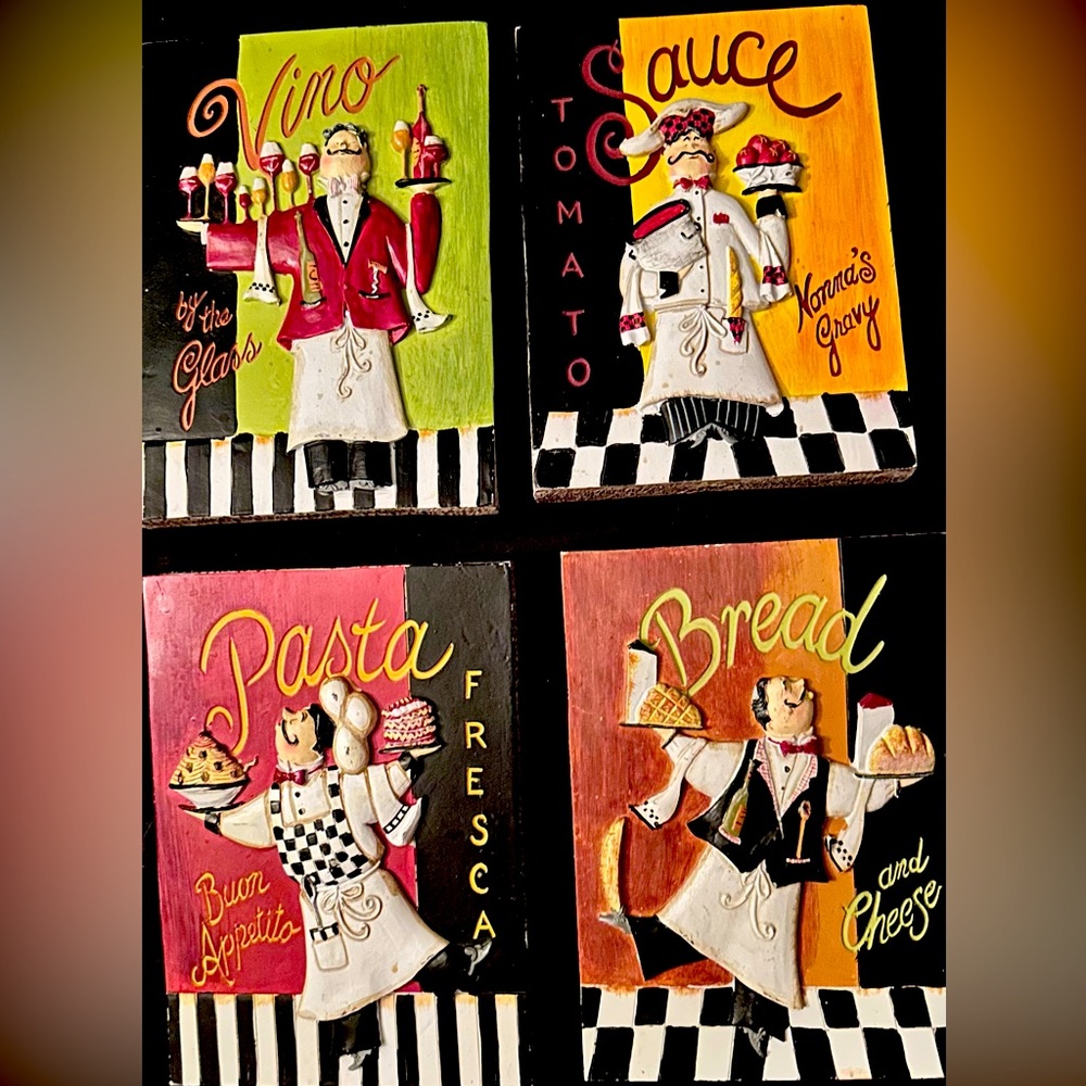 4 pc Kitchen Wall Décor